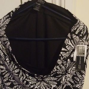 Ankle length black & white Skirt